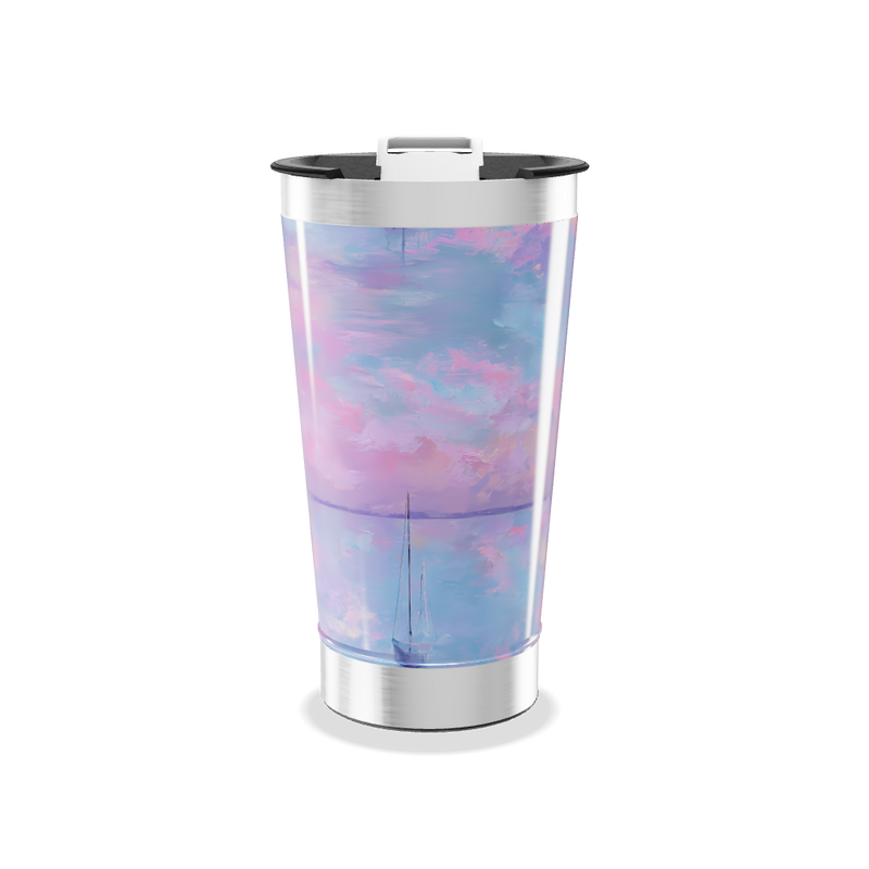 Copo Térmico - Estampa Céu Rosa Azul
