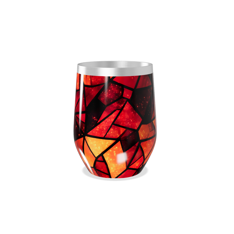 Copo Térmico Slim - Vidro Colorido Abstrato