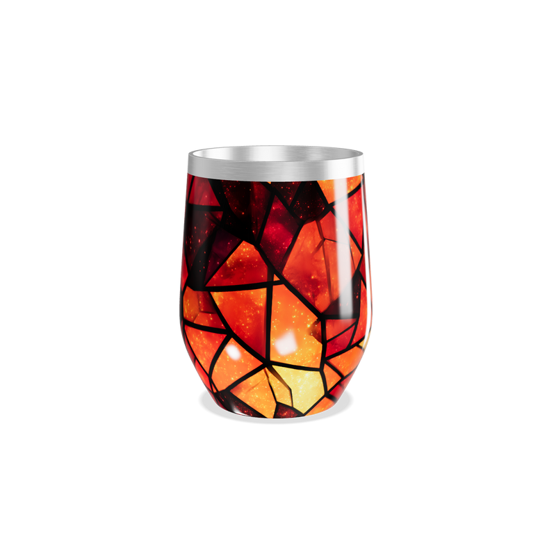 Copo Térmico Slim - Vidro Colorido Abstrato