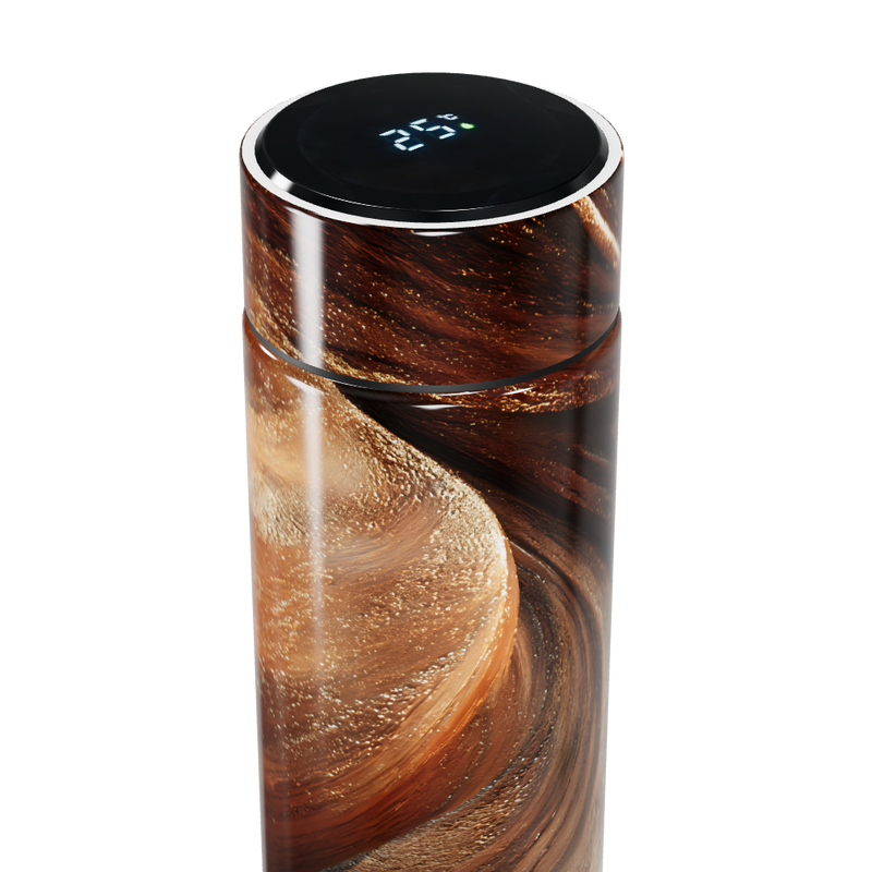 Garrafa Térmica Touch Marrom Texturizada