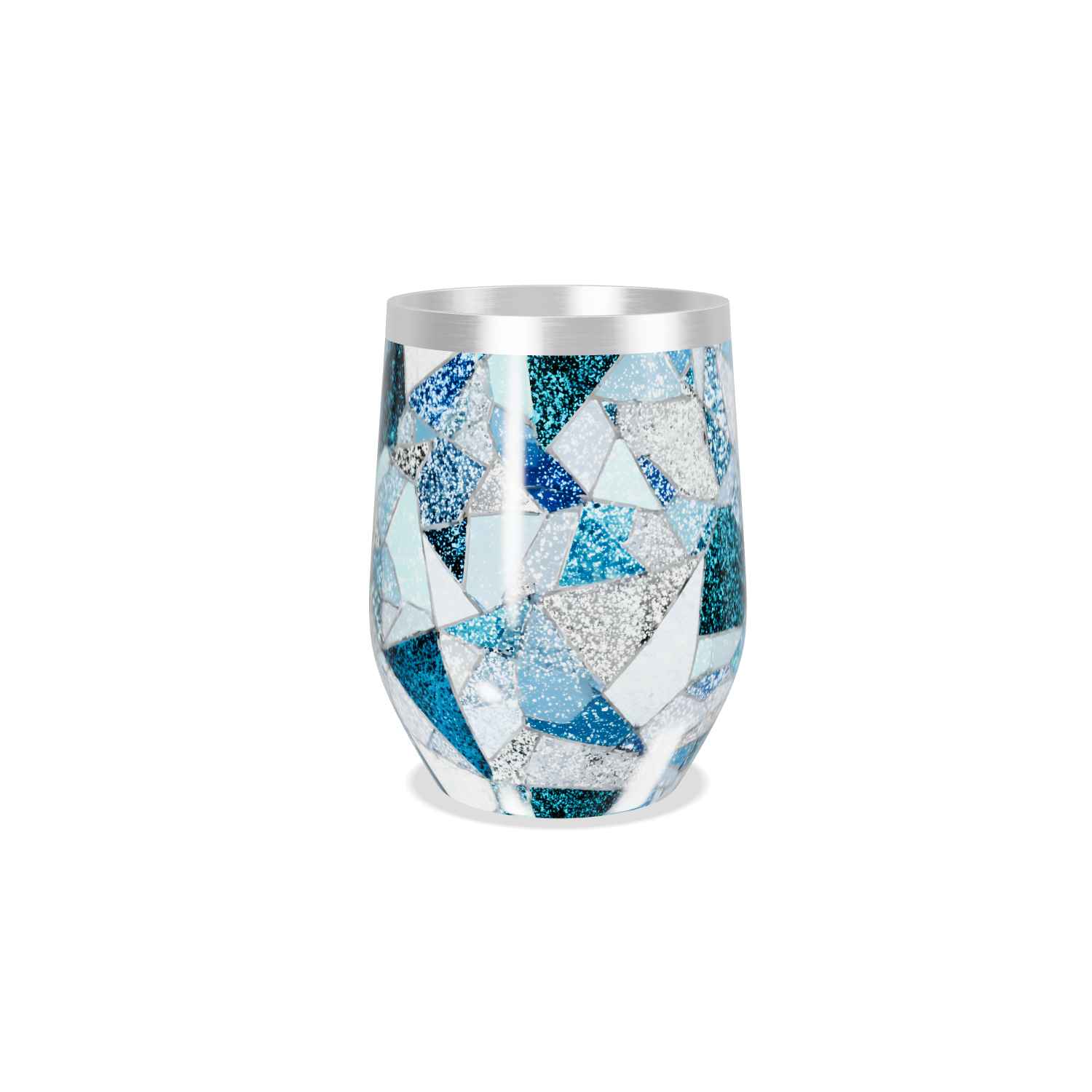 Copo Térmico Slim - Mosaico Azul Inox