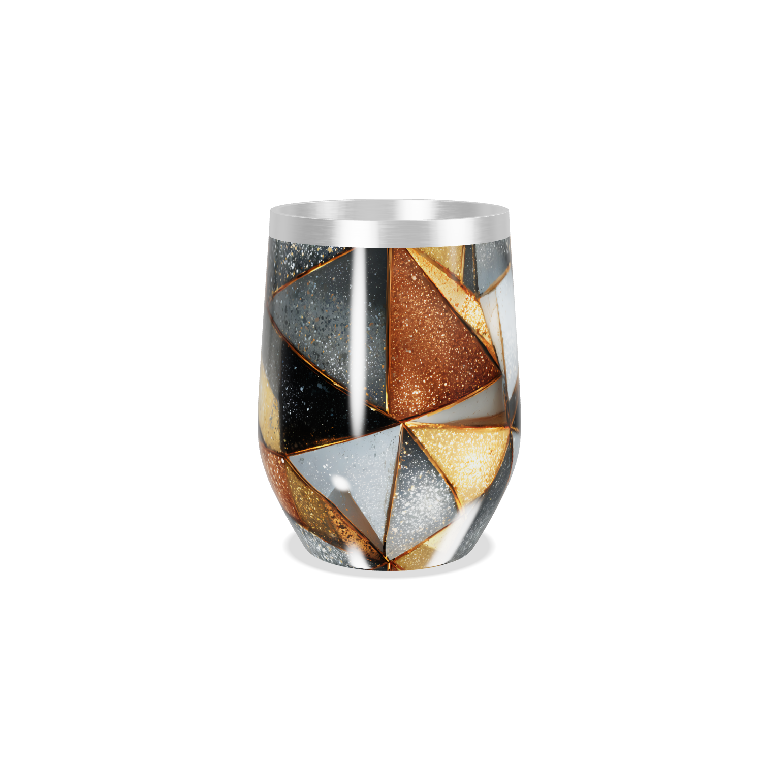 Copo Térmico Slim - Design Geométrico Colorido