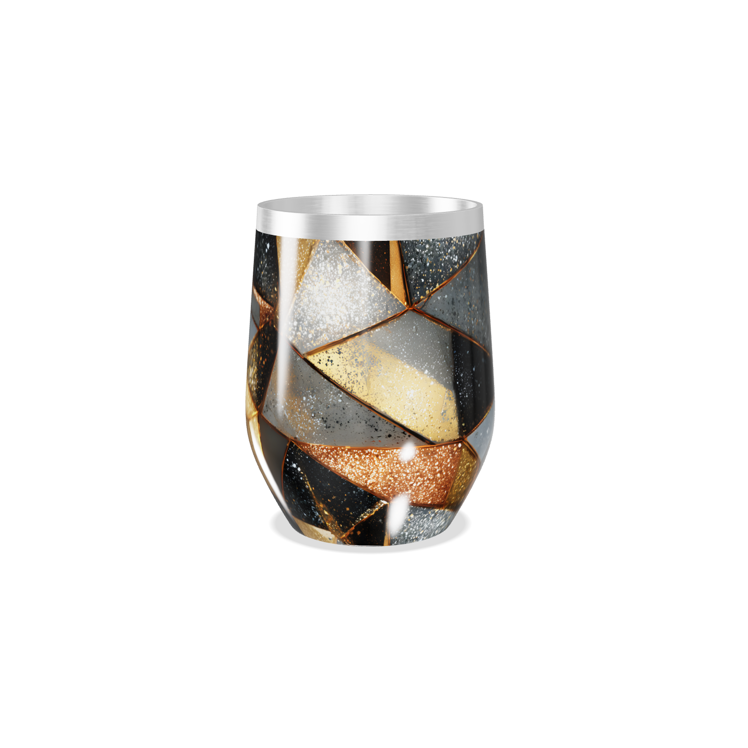 Copo Térmico Slim - Design Geométrico Colorido