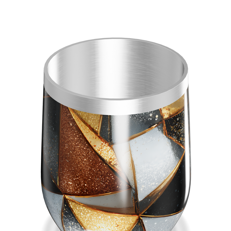 Copo Térmico Slim - Design Geométrico Colorido