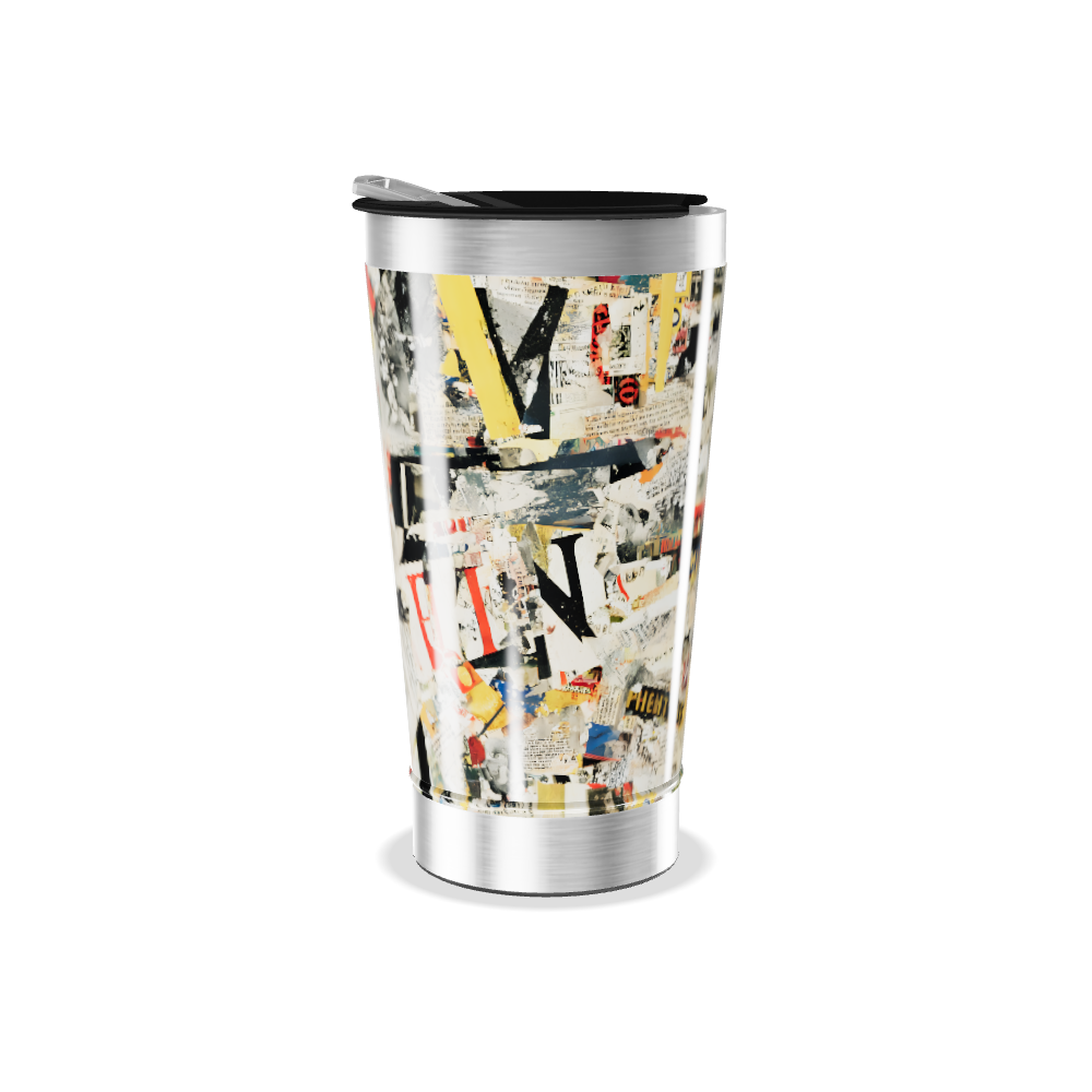 Copo Térmico - Estampa Collage Inox