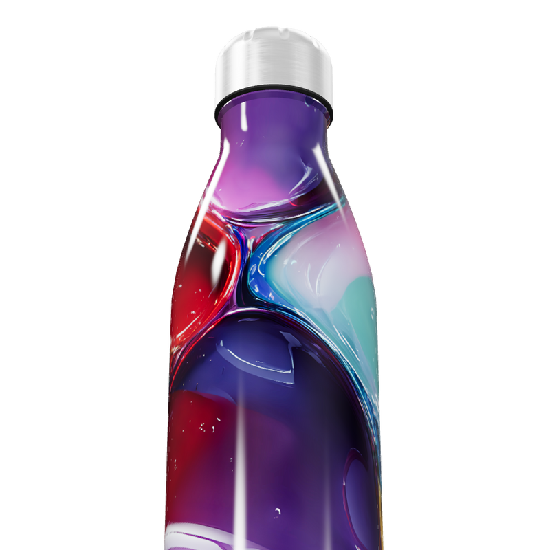 Garrafa Inox Estampada Multicor