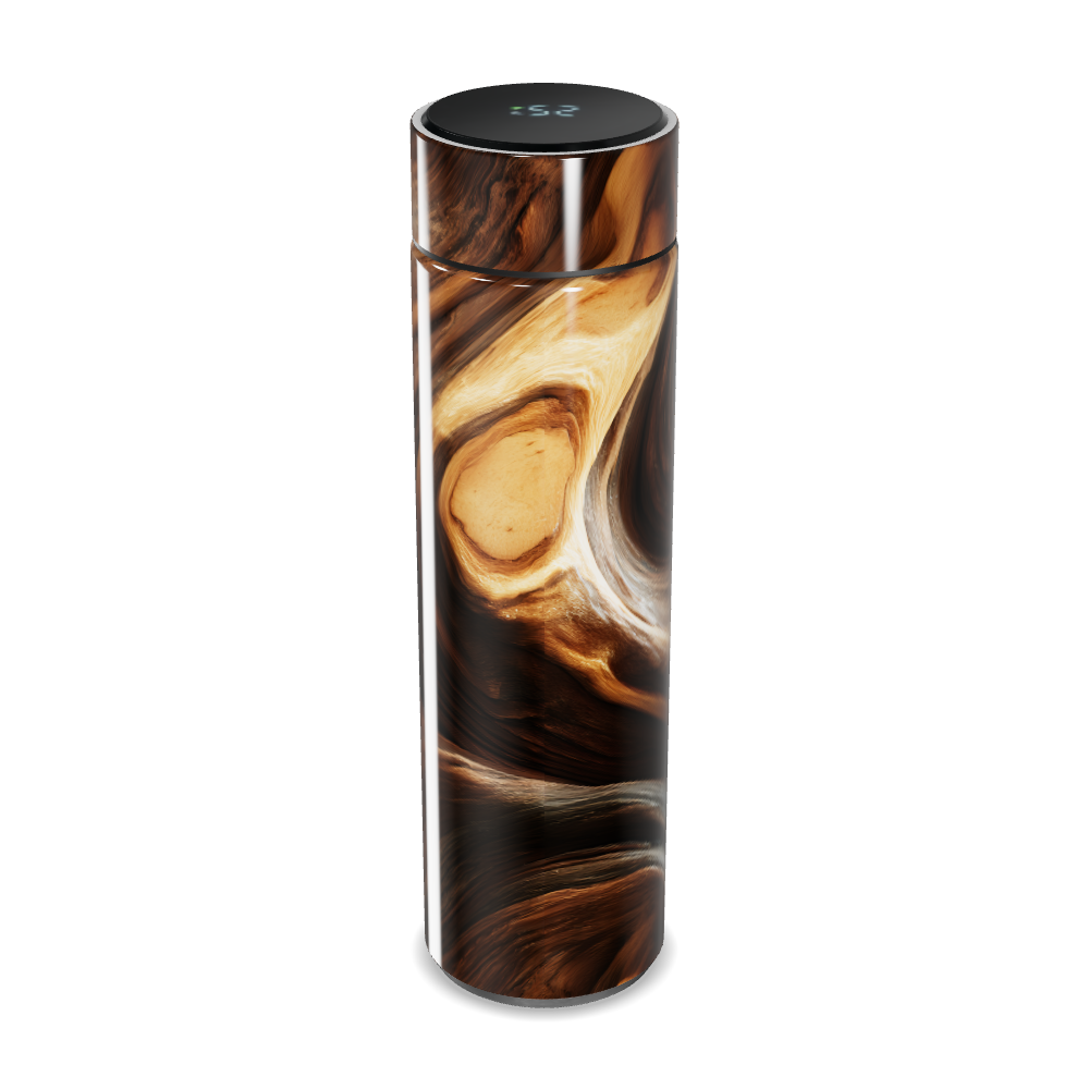 Garrafa Térmica Touch - Marrom Estampa Fluida