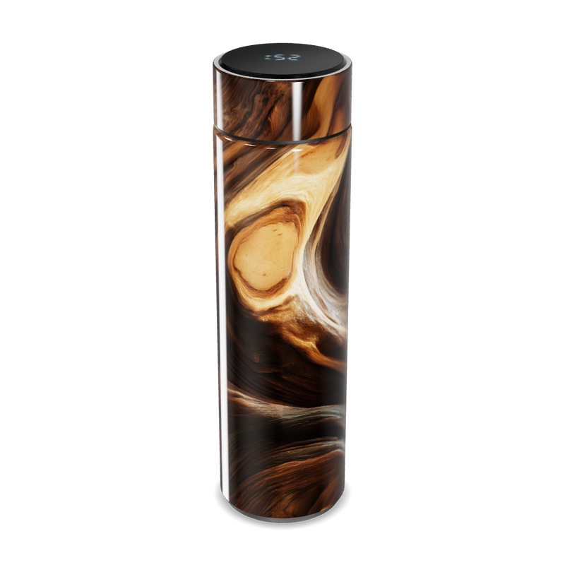 Garrafa Térmica Touch - Marrom Estampa Fluida