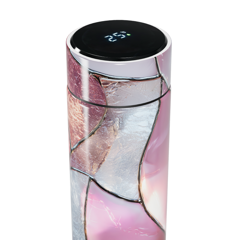 Garrafa Térmica Touch Design Rosa Mármore