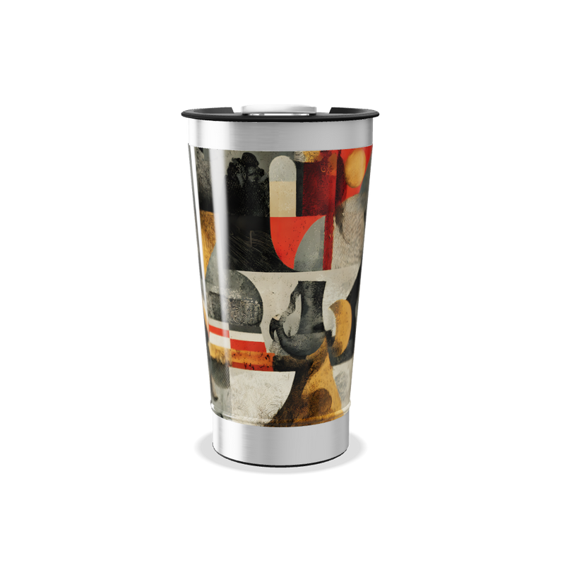 Copo Térmico - Estampa Abstrata Colorida