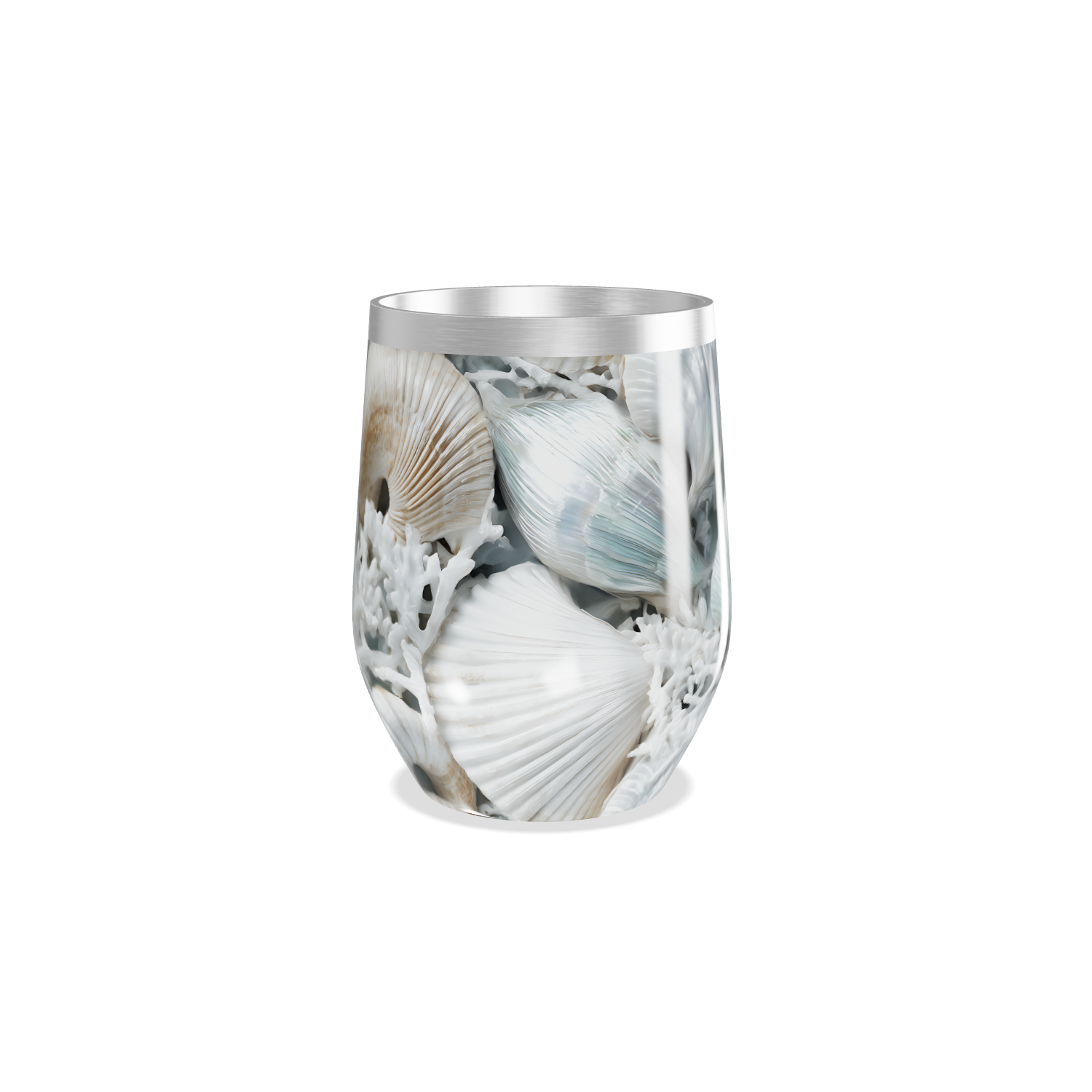 Copo Térmico Slim - Marinho com Conchas