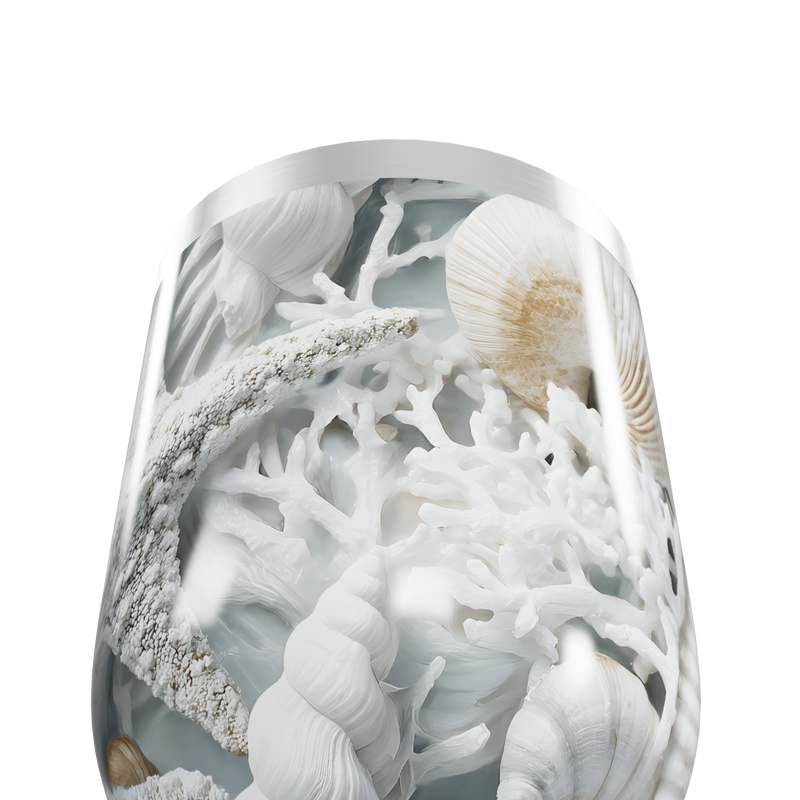 Copo Térmico Slim - Marinho com Conchas