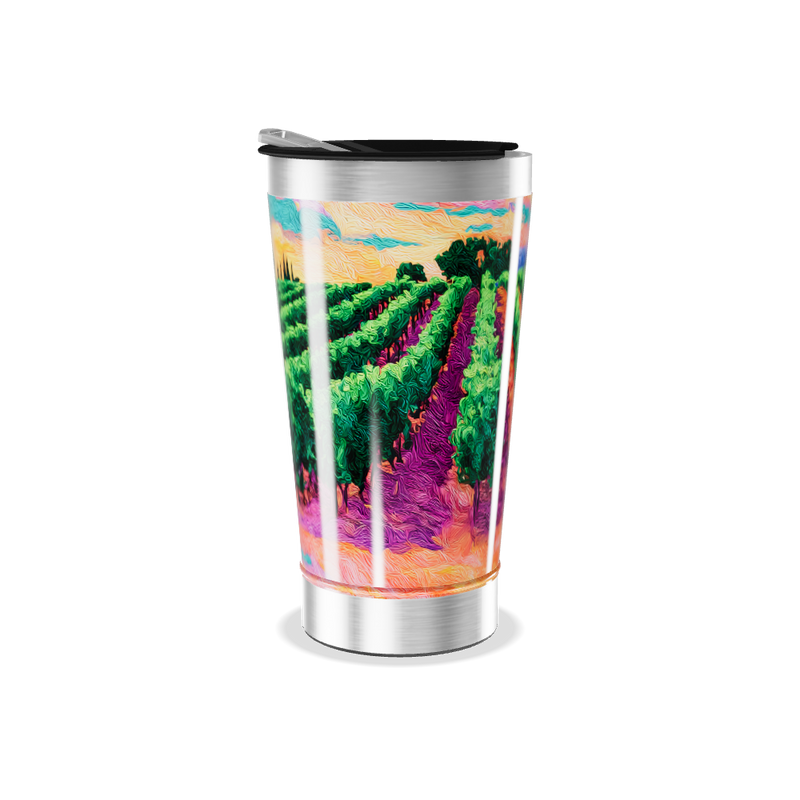 Copo Térmico - Estampa Vinhedo Colorido