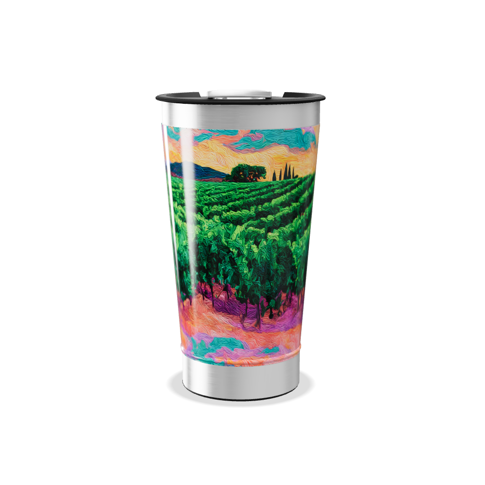 Copo Térmico - Estampa Vinhedo Colorido