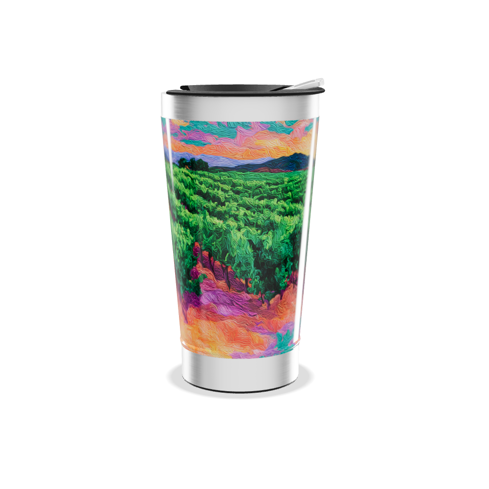 Copo Térmico - Estampa Vinhedo Colorido