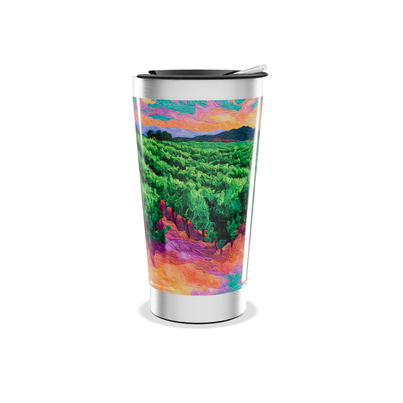 Copo Térmico - Estampa Vinhedo Colorido