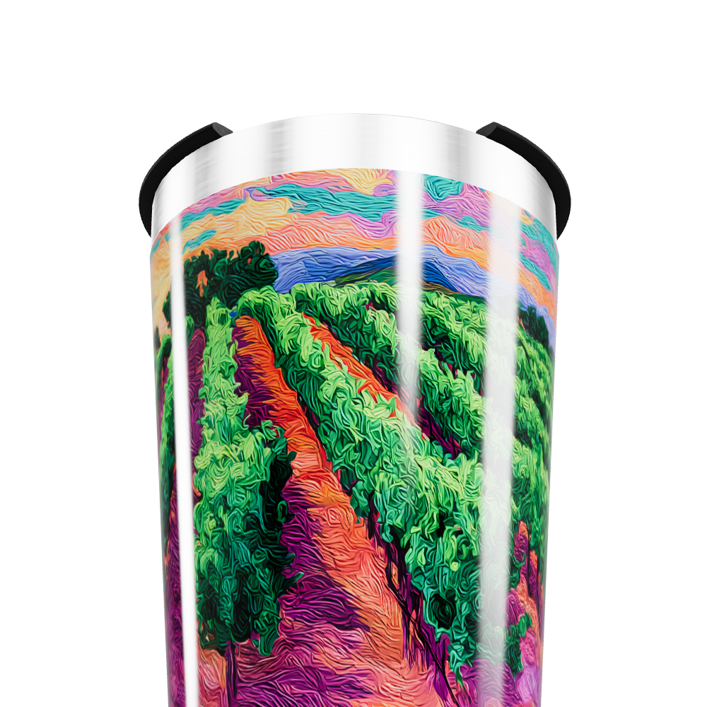 Copo Térmico - Estampa Vinhedo Colorido