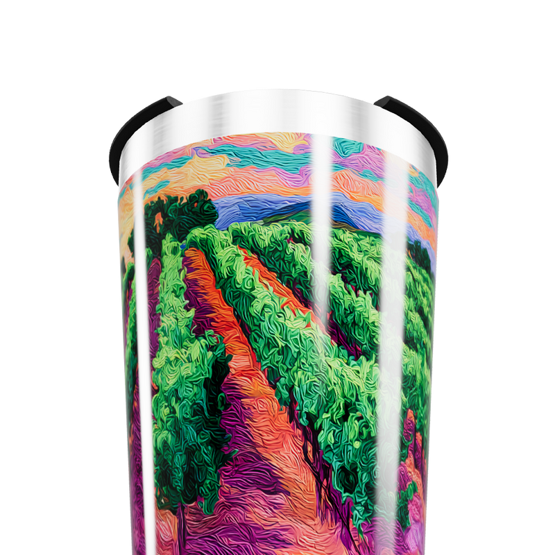 Copo Térmico - Estampa Vinhedo Colorido