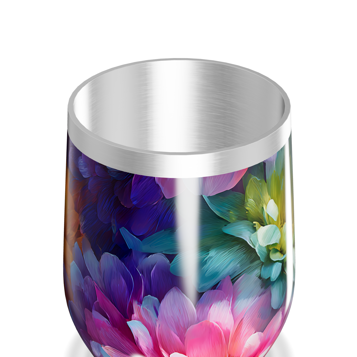Copo Térmico Slim - Floral Colorido Inox
