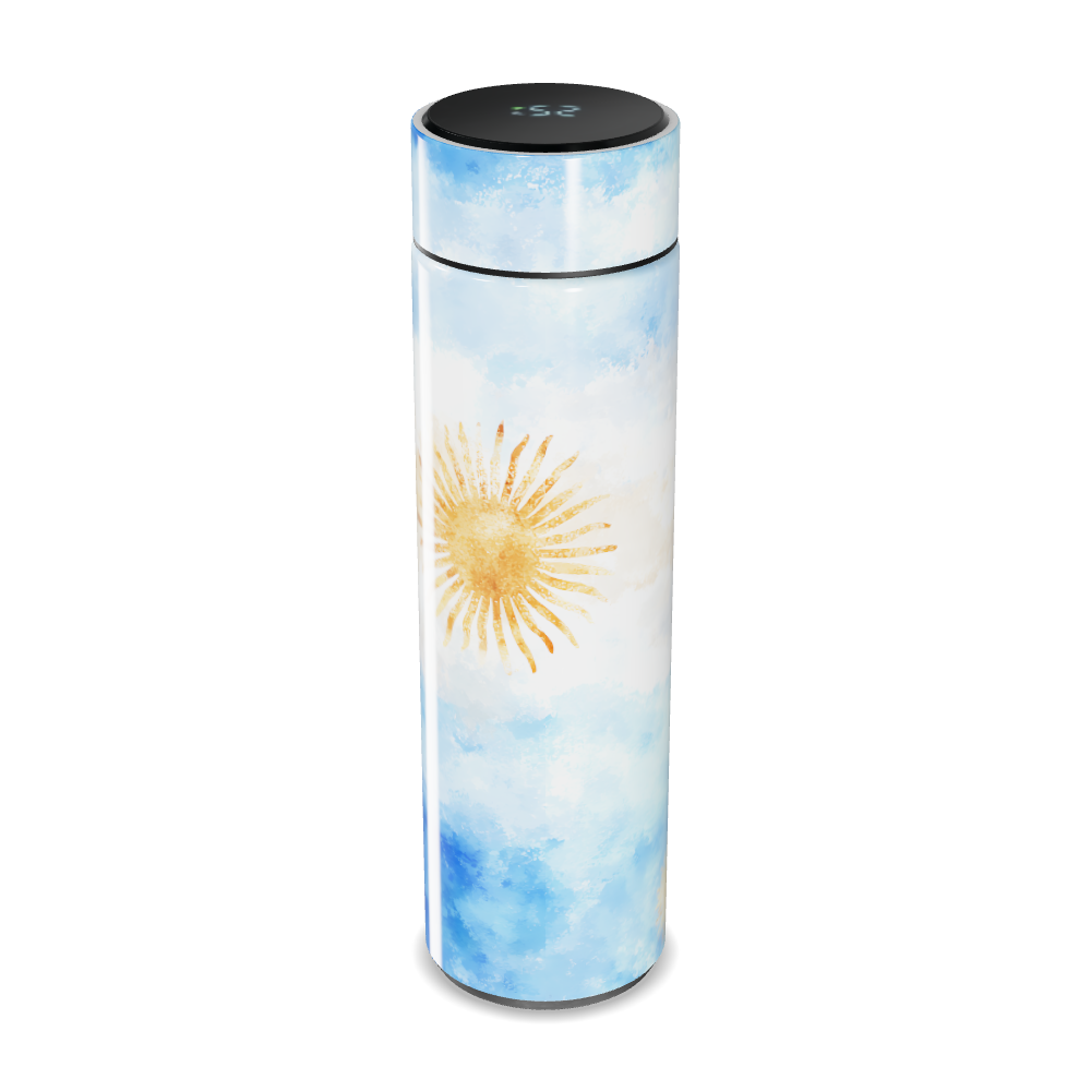 Garrafa Térmica Touch - Estampa Azul e Branca