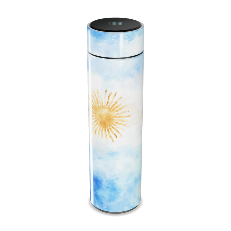 Garrafa Térmica Touch - Estampa Azul e Branca