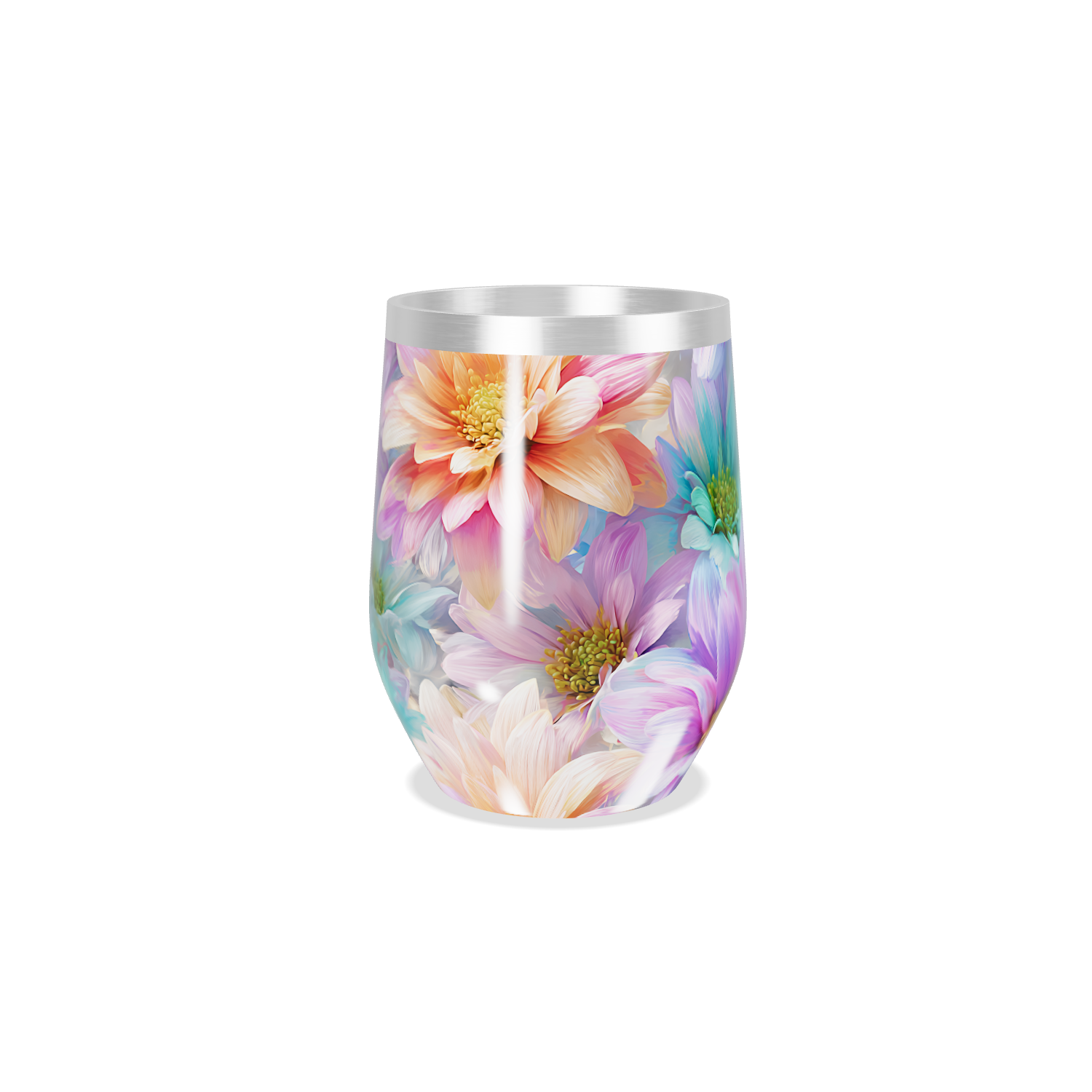 Copo Térmico Slim - Flores Coloridas