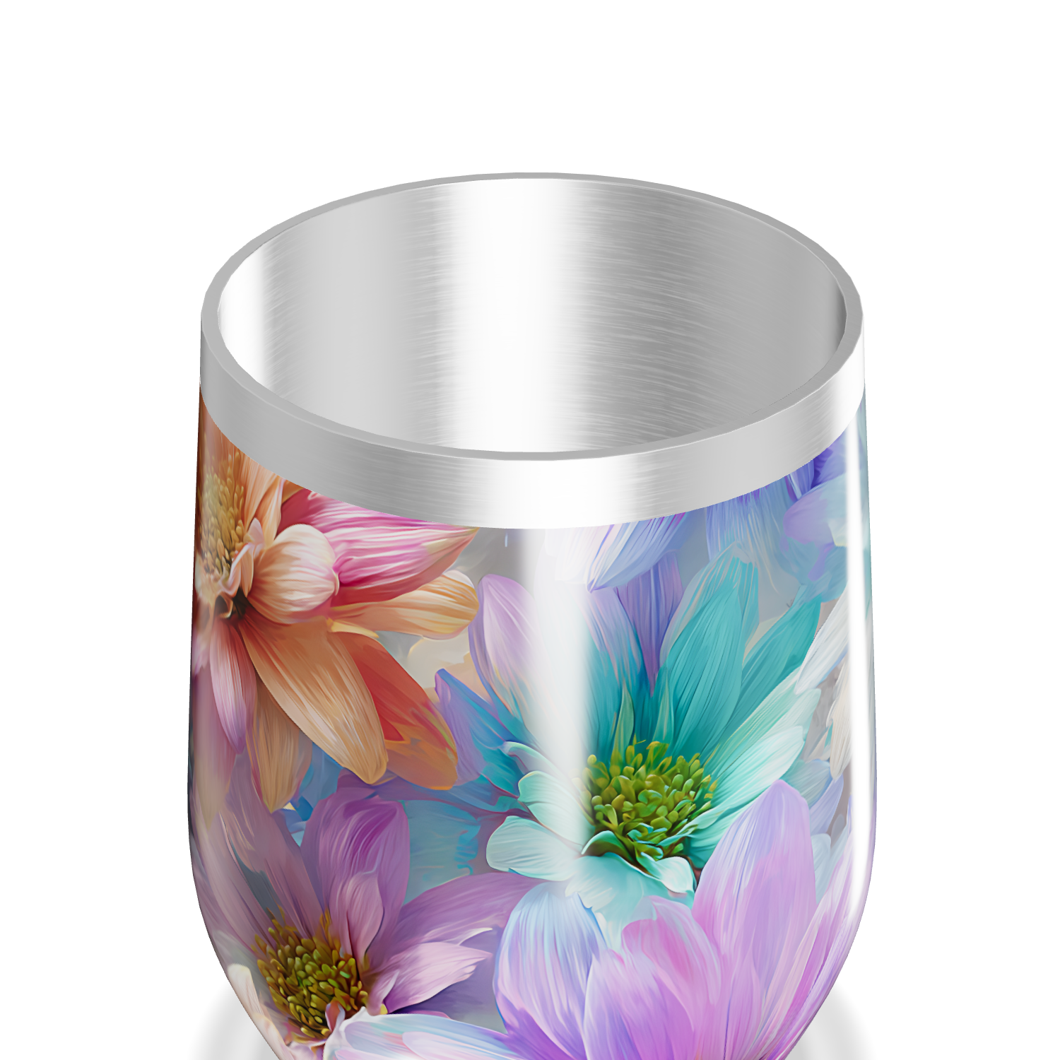 Copo Térmico Slim - Flores Coloridas