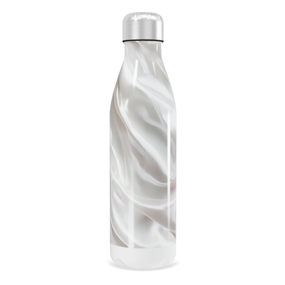 Garrafa Inox - Efeito Mármore Branco