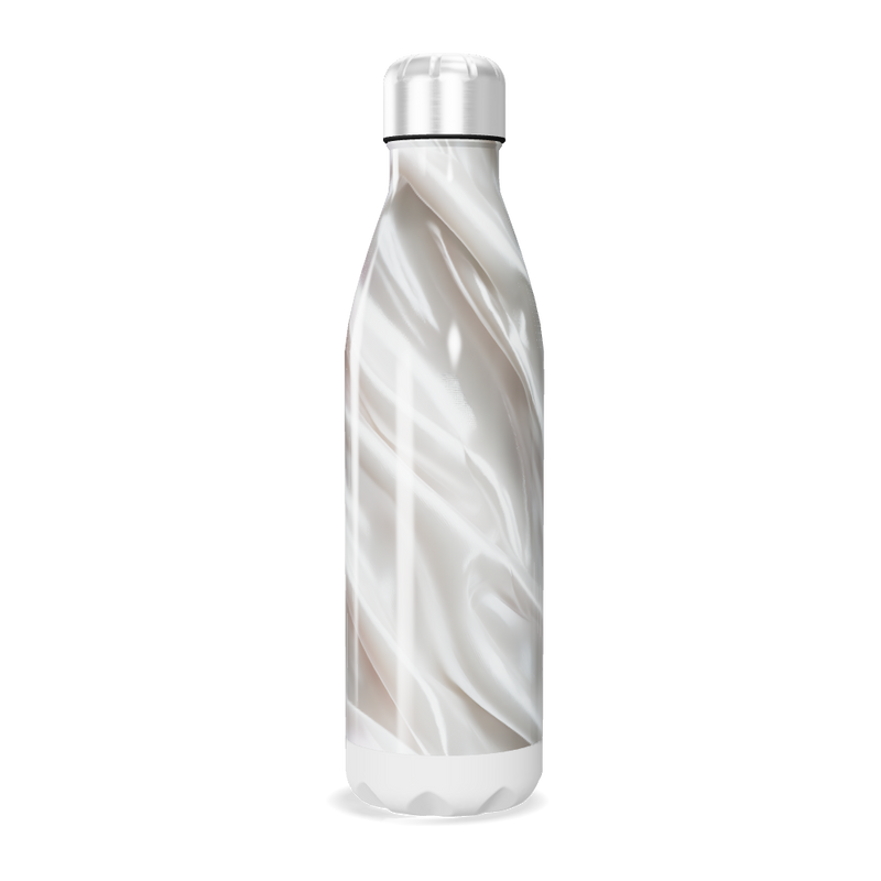 Garrafa Inox - Efeito Mármore Branco