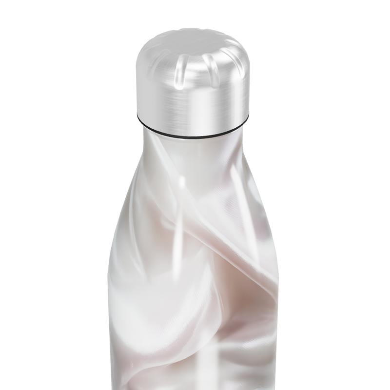 Garrafa Inox - Efeito Mármore Branco