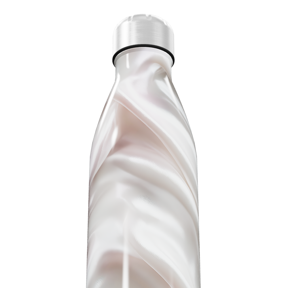 Garrafa Inox - Efeito Mármore Branco