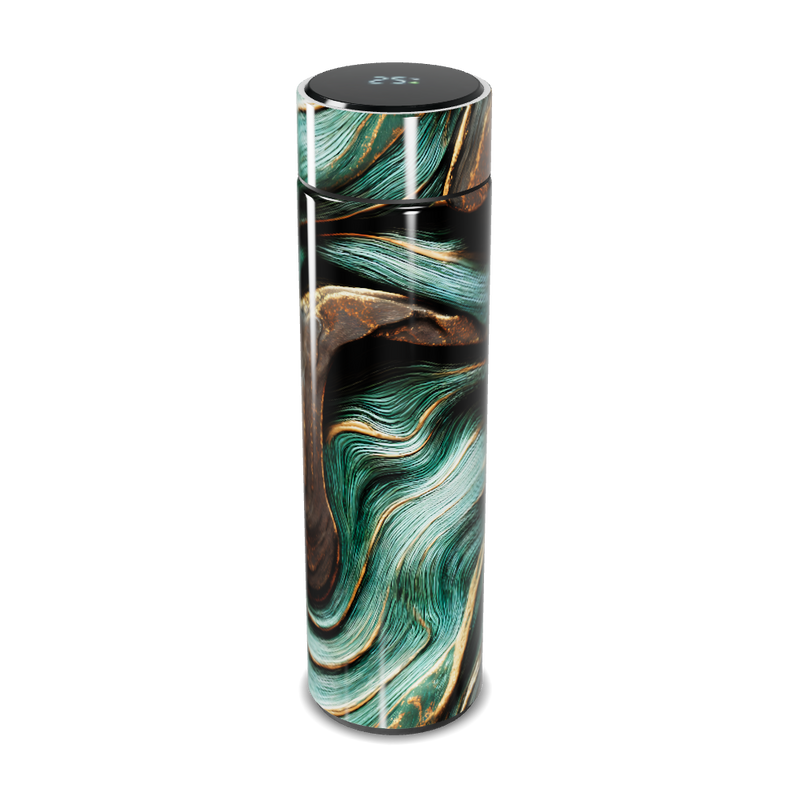 Garrafa Térmica Touch - Verde Mármore Digital