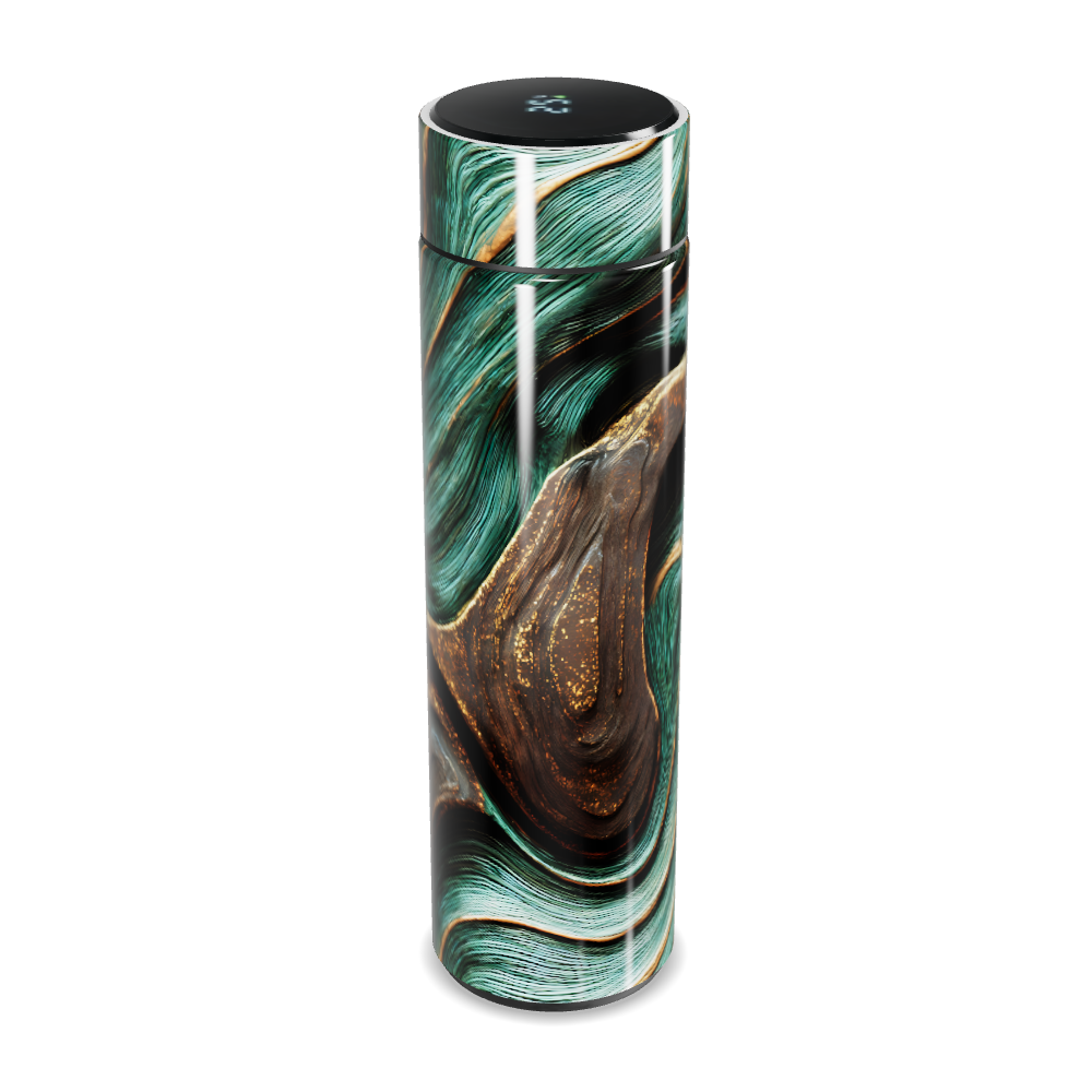 Garrafa Térmica Touch - Verde Mármore Digital