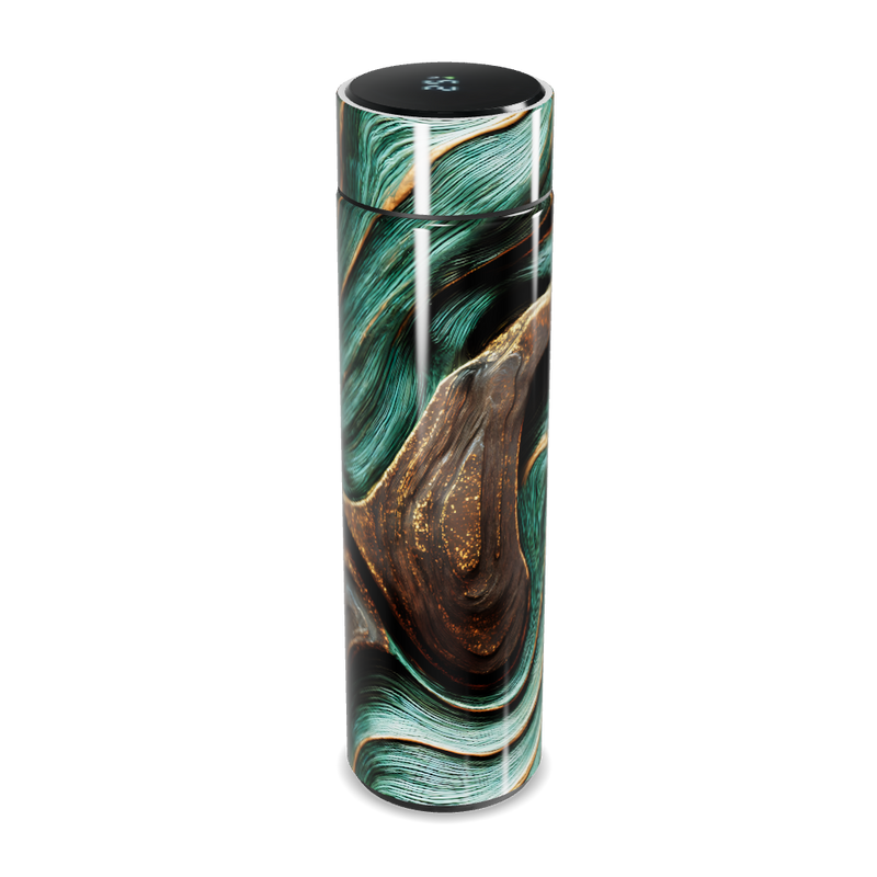 Garrafa Térmica Touch - Verde Mármore Digital