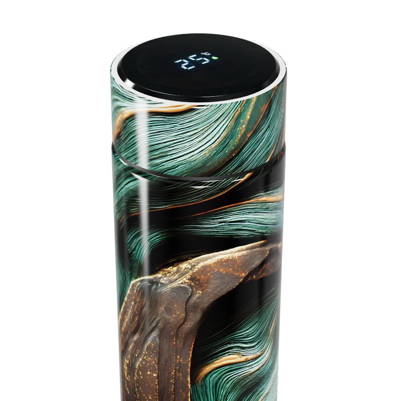 Garrafa Térmica Touch - Verde Mármore Digital