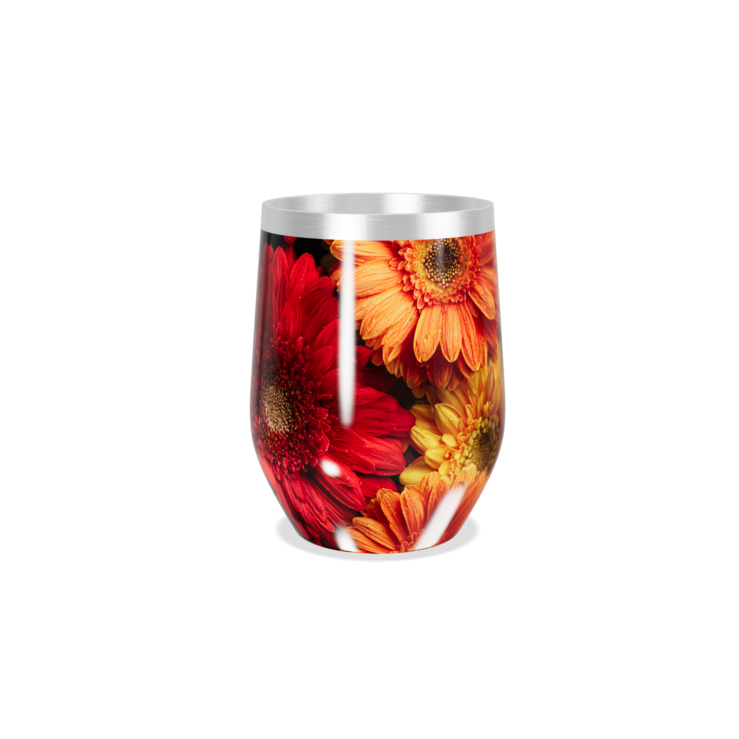 Copo Térmico Slim - Floral Colorido Inox