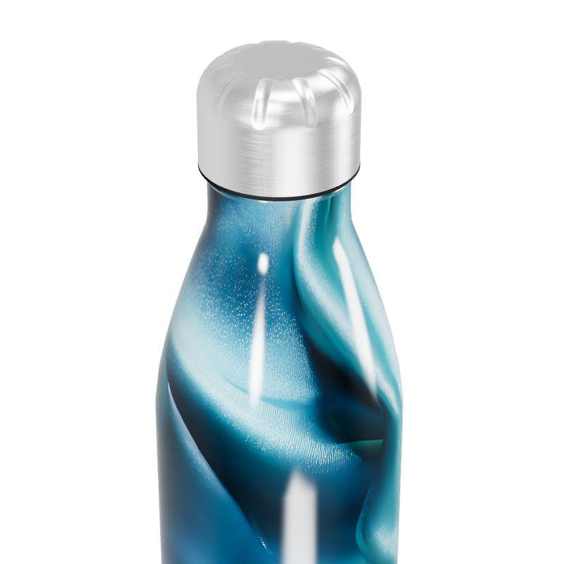 Garrafa Inox - Azul Marmorizada