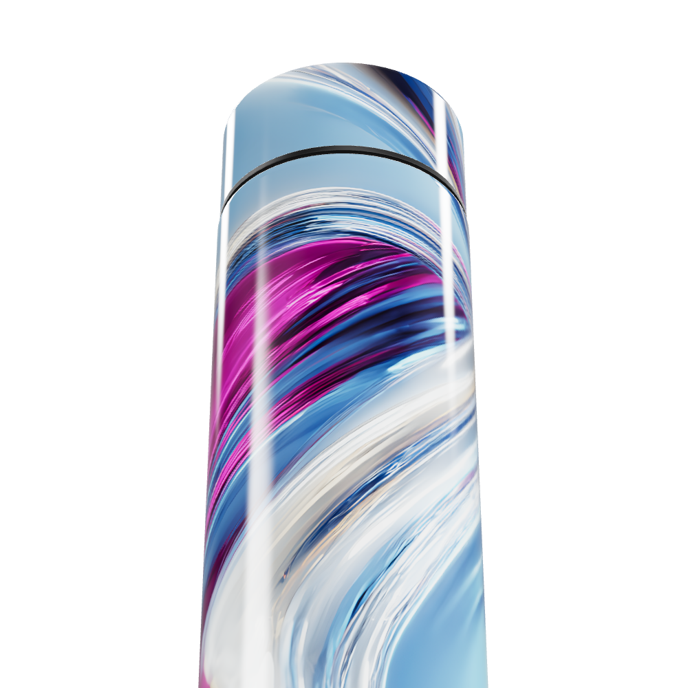 Garrafa Térmica Touch - Azul com Estampa Moderna