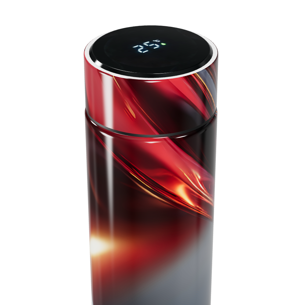 Garrafa Térmica Touch Estampa Vermelha Digital