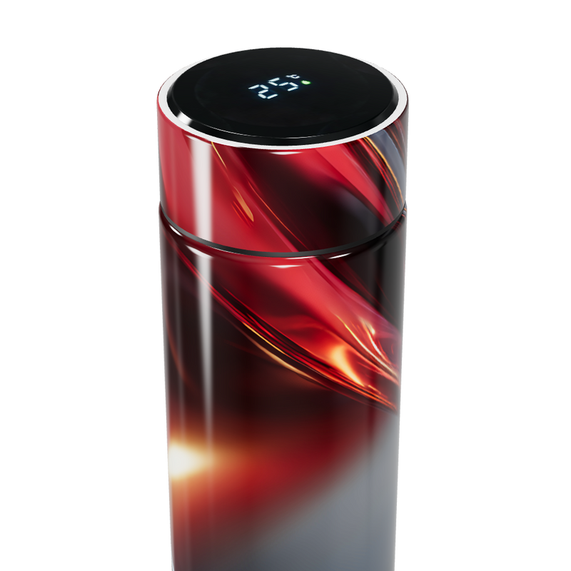 Garrafa Térmica Touch Estampa Vermelha Digital