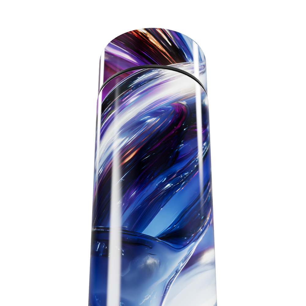 Garrafa Térmica Touch - Estampa Azul Abstrata