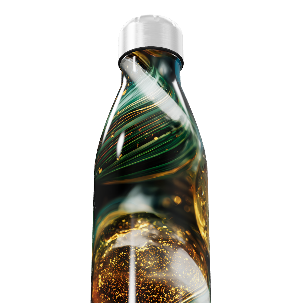 Garrafa Inox - Estampa Abstrata Colorida