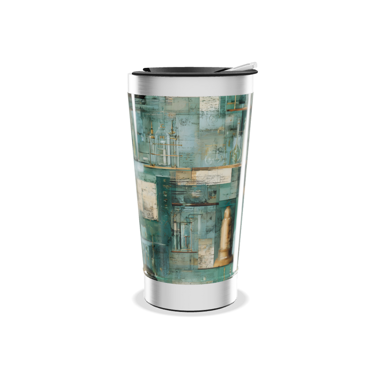 Copo Térmico - Estampa Vintage Verde