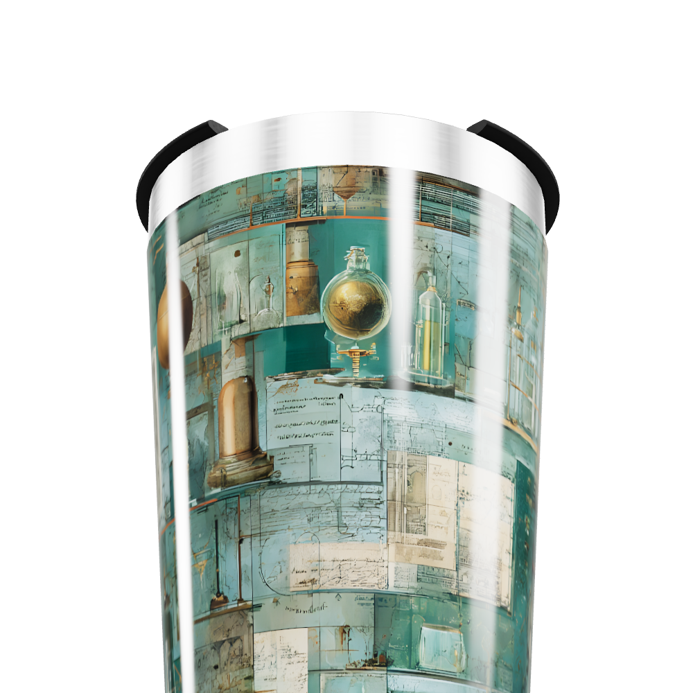 Copo Térmico - Estampa Vintage Verde