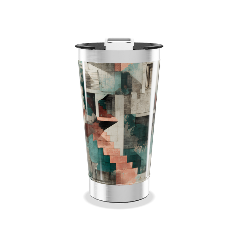 Copo Térmico - Estampa Geométrica Colorida