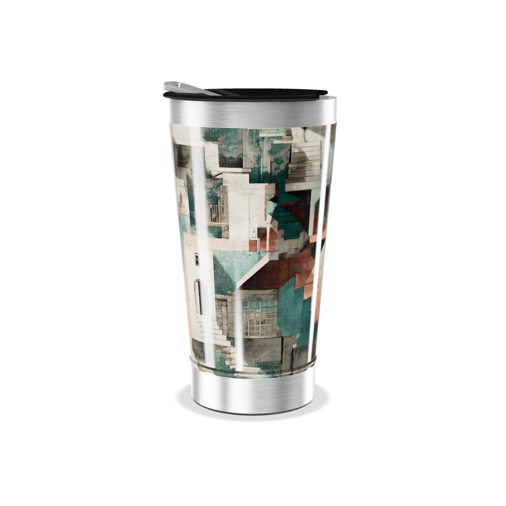 Copo Térmico - Estampa Geométrica Colorida