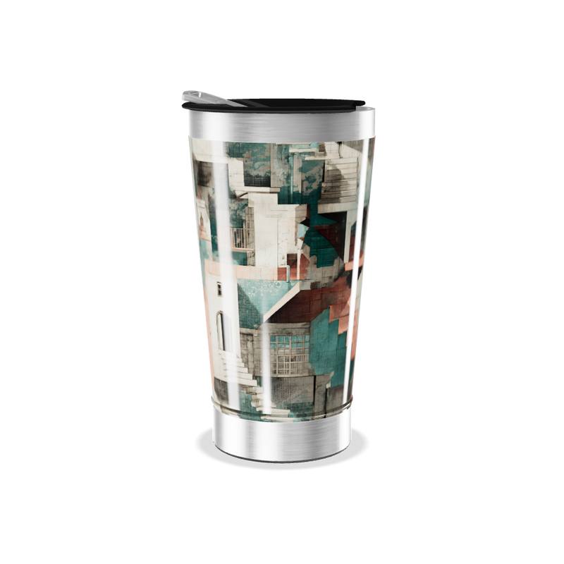 Copo Térmico - Estampa Geométrica Colorida