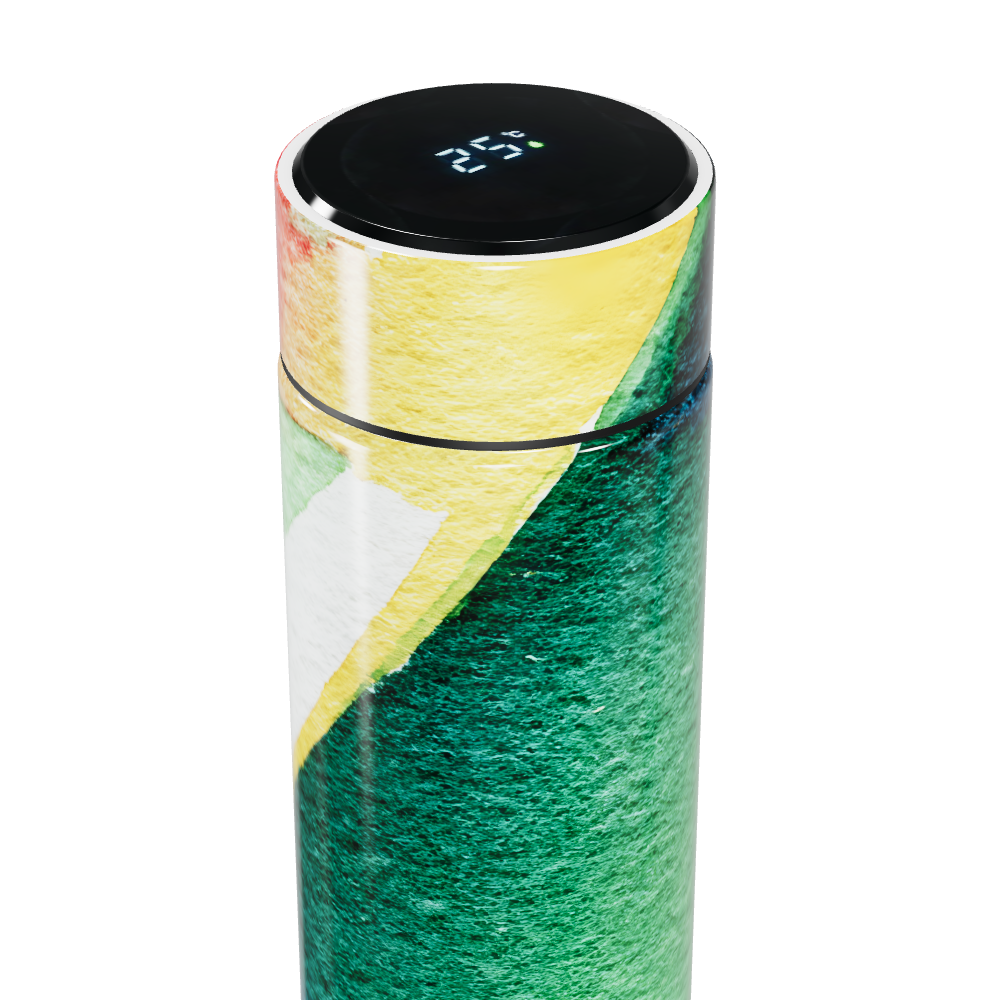 Garrafa Térmica Touch Estampa Verde Amarela