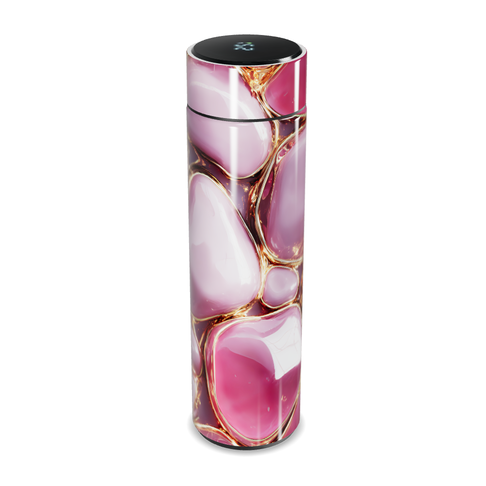 Garrafa Térmica Touch - Rosa Marmorizada