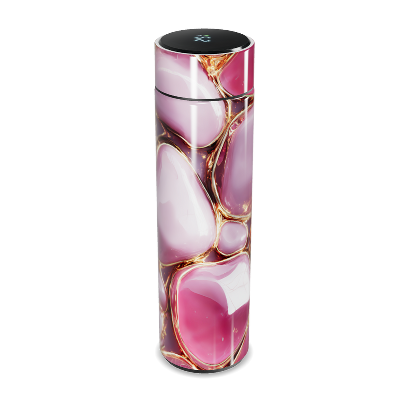 Garrafa Térmica Touch - Rosa Marmorizada